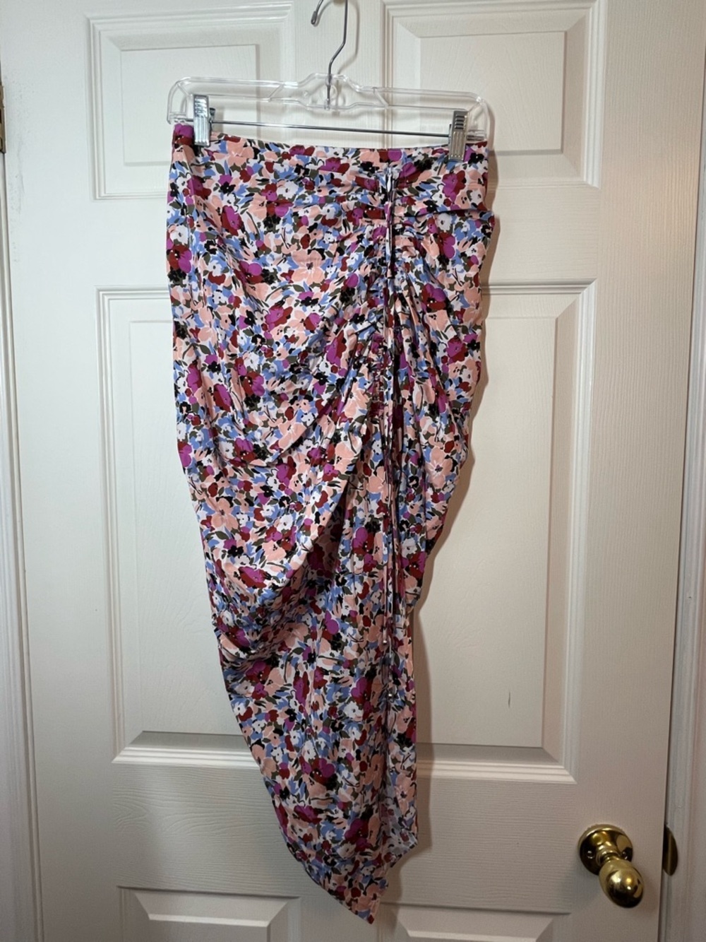 Veronica Beard Ari Silk Blend Pink, Purple & Blue Floral Skirt Size 2